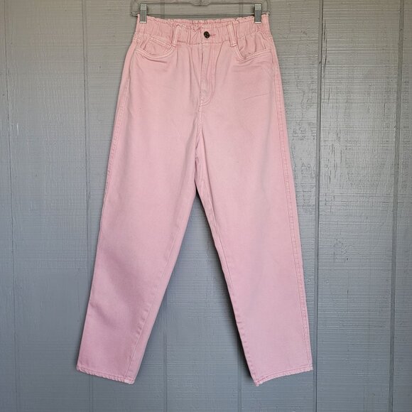 H&M High-Rise 100% Cotton Pink Jeans. Size 4 - Picture 1 of 5